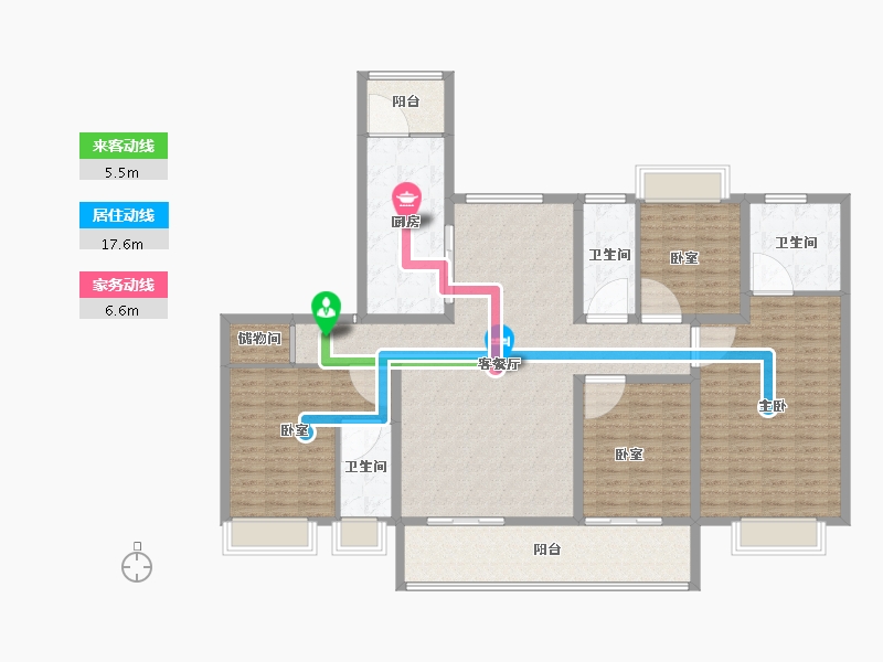 安徽省-亳州市-碧桂园·城市之光-160.00-户型库-动静线