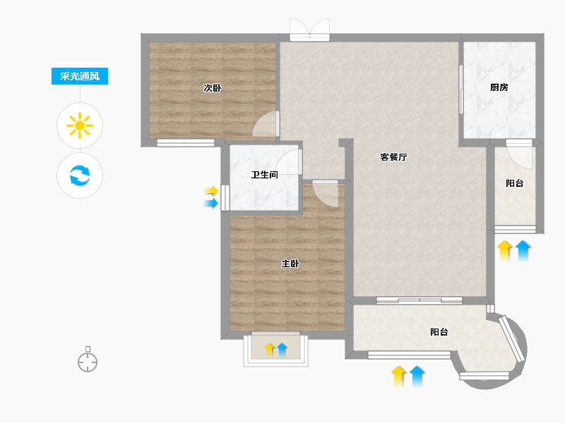 江苏省-连云港市-海客瀛洲-86.93-户型库-采光通风