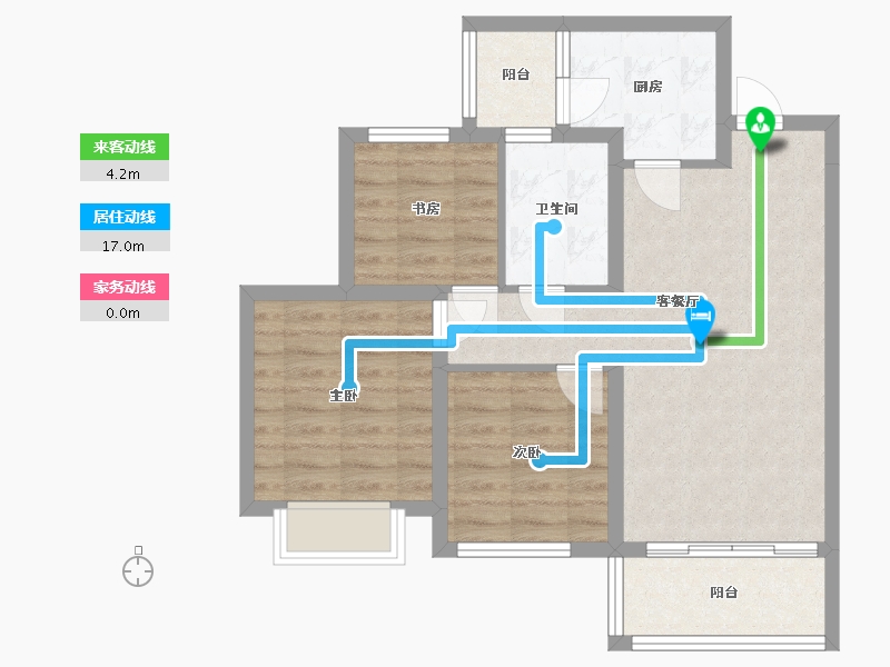 四川省-成都市-成都融创文旅城-69.73-户型库-动静线