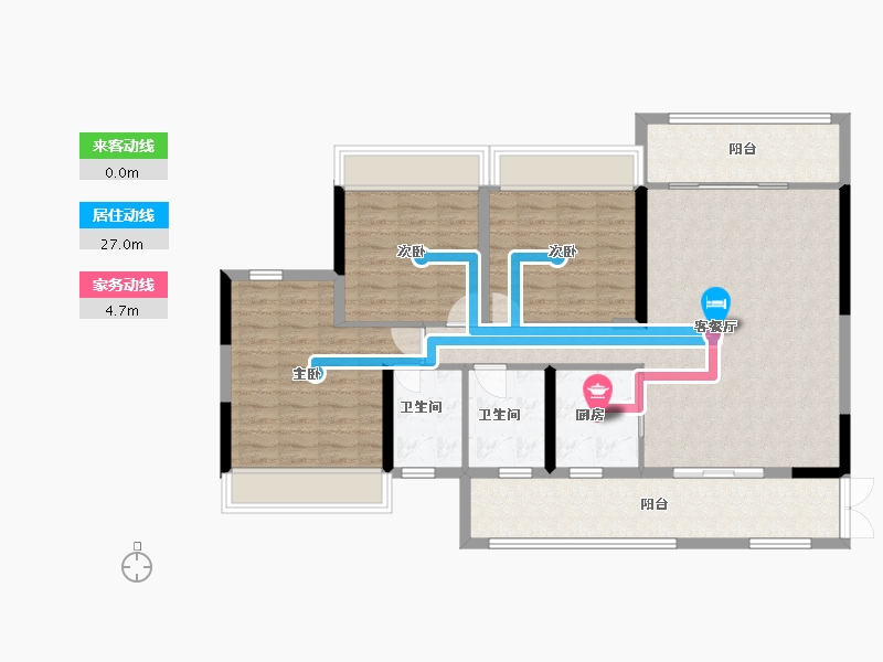 湖北省-恩施土家族苗族自治州-汉元·世纪城-108.01-户型库-动静线