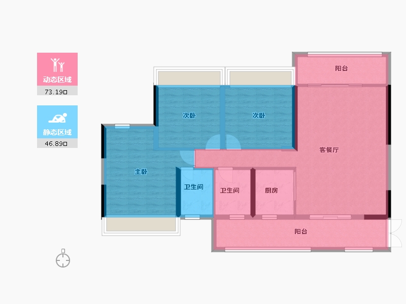 湖北省-恩施土家族苗族自治州-汉元·世纪城-108.01-户型库-动静分区