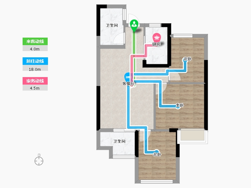 福建省-漳州市-保利世茂璀璨滨江-64.00-户型库-动静线