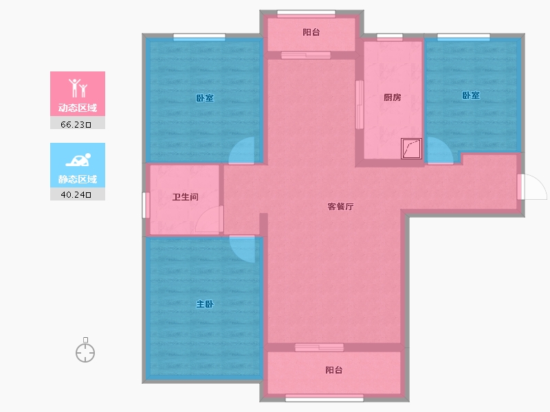 山西省-大同市-德源绿洲二期-95.23-户型库-动静分区