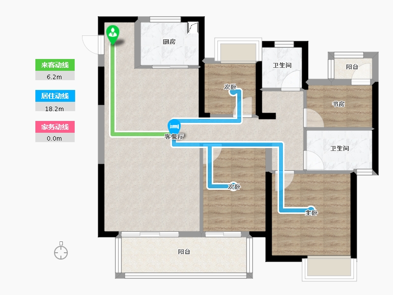 福建省-漳州市-中梁远洋星海天宸-92.00-户型库-动静线