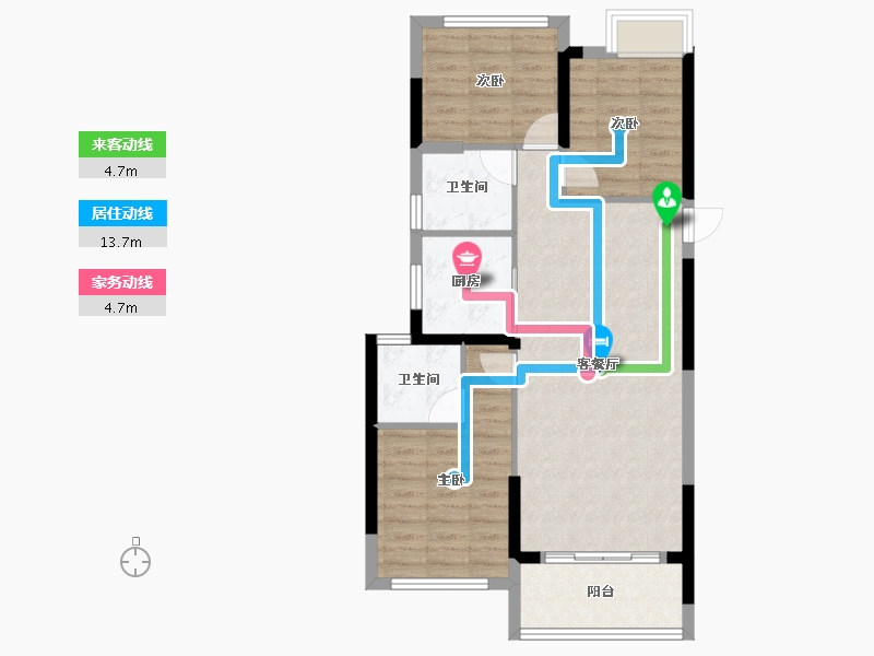 福建省-漳州市-保利世茂璀璨滨江-78.40-户型库-动静线