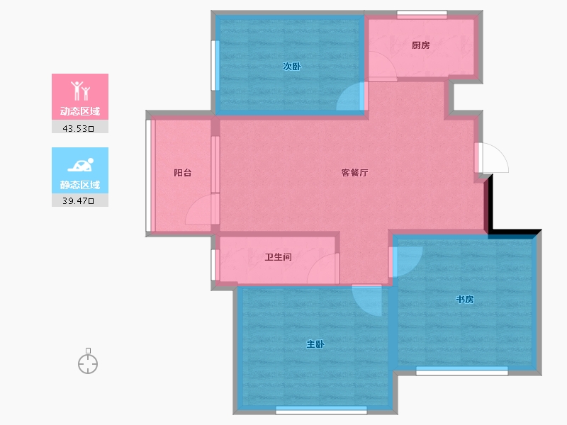 山东省-烟台市-福禄山庄-74.00-户型库-动静分区