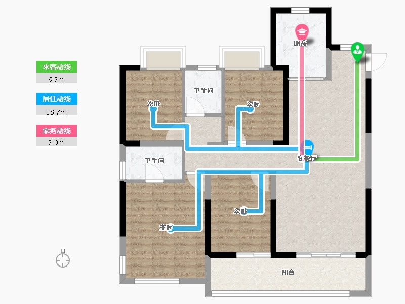 福建省-漳州市-保利世茂璀璨滨江-101.59-户型库-动静线