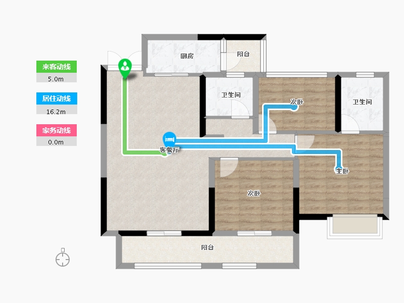 湖北省-恩施土家族苗族自治州-香连康健城-93.76-户型库-动静线