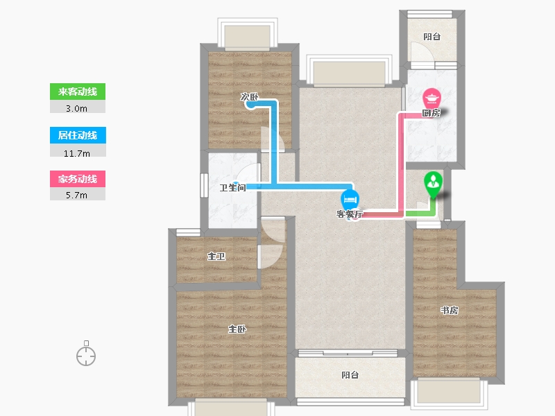 四川省-成都市-成都融创文旅城-92.98-户型库-动静线