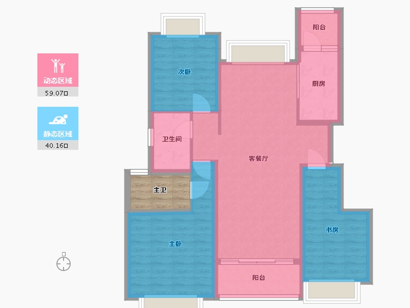 四川省-成都市-成都融创文旅城-92.98-户型库-动静分区