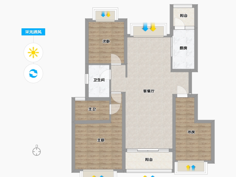 四川省-成都市-成都融创文旅城-92.98-户型库-采光通风