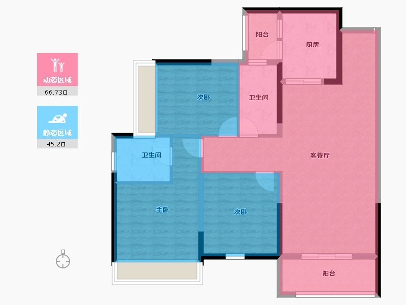 湖北省-恩施土家族苗族自治州-汉元·世纪城-100.58-户型库-动静分区