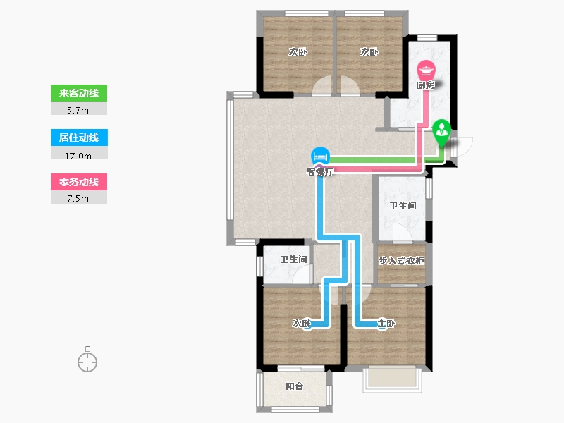 福建省-漳州市-保利世茂璀璨滨江-100.81-户型库-动静线