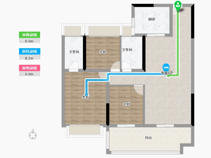 湖北省-恩施土家族苗族自治州-碧桂园藏龙源著-94.40-户型库-动静线