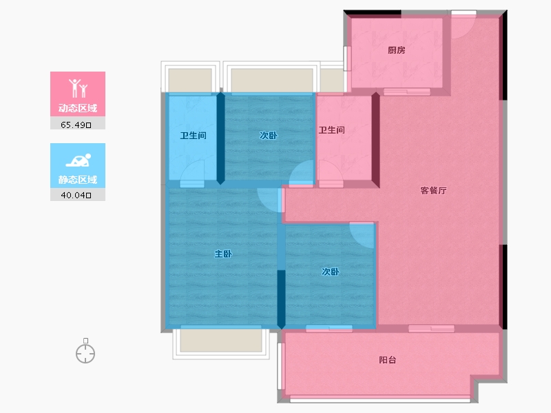 湖北省-恩施土家族苗族自治州-碧桂园藏龙源著-94.40-户型库-动静分区