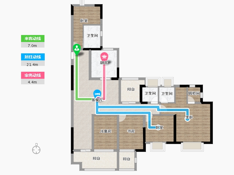 湖北省-襄阳市-宏泰越秀星汇城-133.60-户型库-动静线