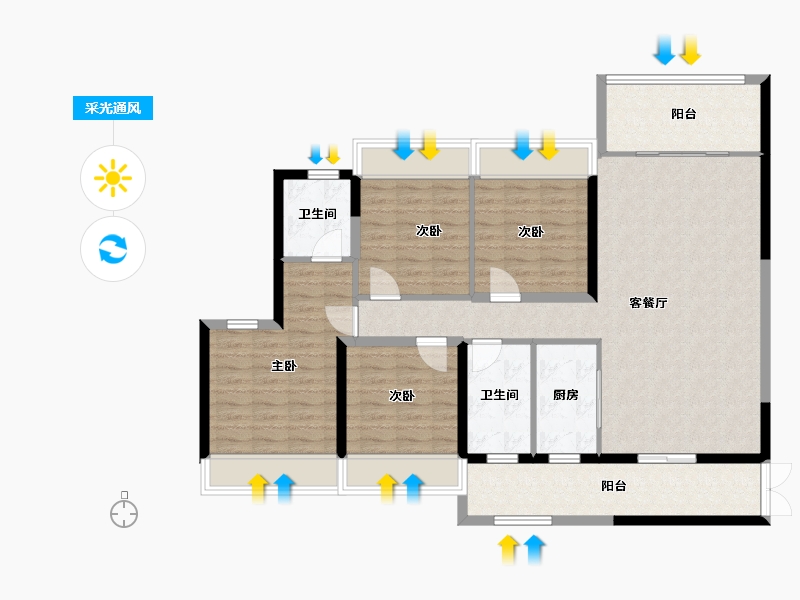 湖北省-恩施土家族苗族自治州-汉元·世纪城-117.20-户型库-采光通风