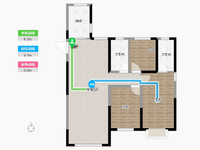 内蒙古自治区-乌兰察布市-东方·壹号院-108.01-户型库-动静线