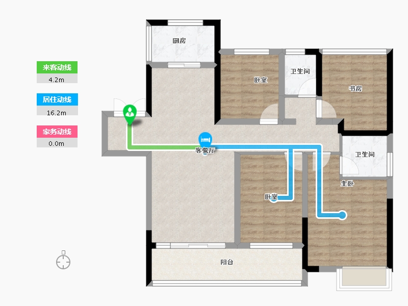 安徽省-马鞍山市-恒泰学府里-99.17-户型库-动静线