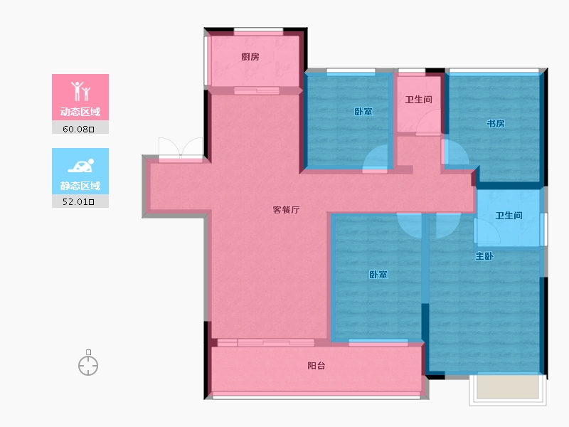 安徽省-马鞍山市-恒泰学府里-99.17-户型库-动静分区