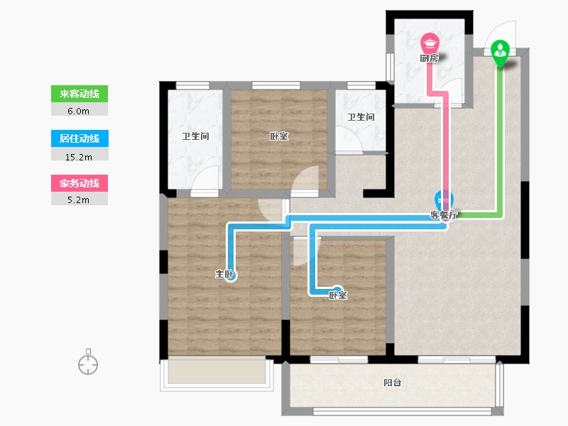 河南省-南阳市-鑫联·文景苑-98.40-户型库-动静线