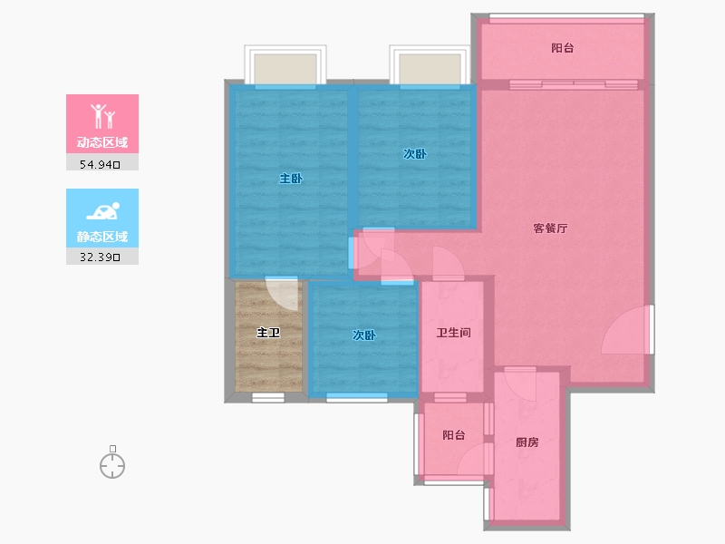 四川省-成都市-成都融创文旅城-82.51-户型库-动静分区