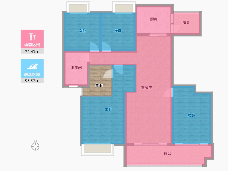 四川省-成都市-天府明珠-118.86-户型库-动静分区