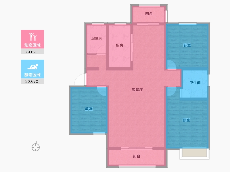 河南省-南阳市-玖福泓城-116.71-户型库-动静分区