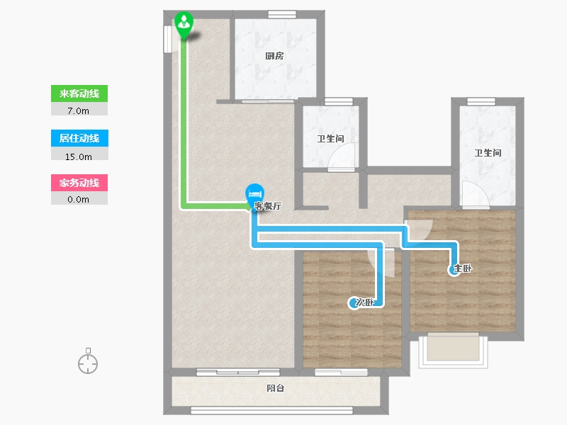 陕西省-咸阳市-龙湖上城-86.00-户型库-动静线