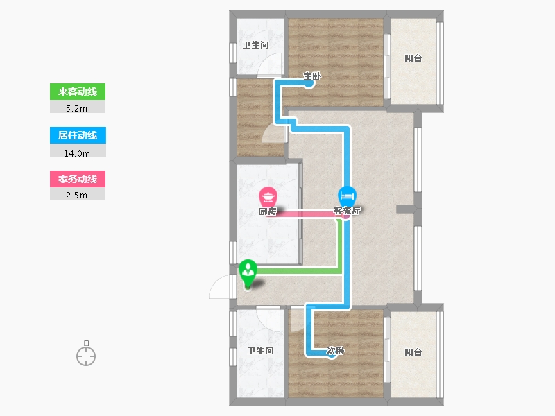 四川省-成都市-绿地无舍青城-71.98-户型库-动静线