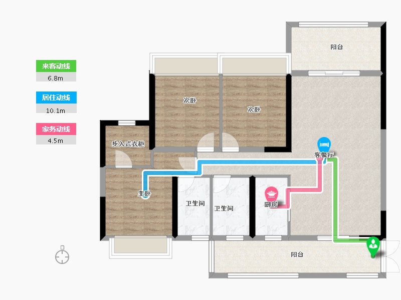 湖北省-恩施土家族苗族自治州-汉元·世纪城-108.00-户型库-动静线