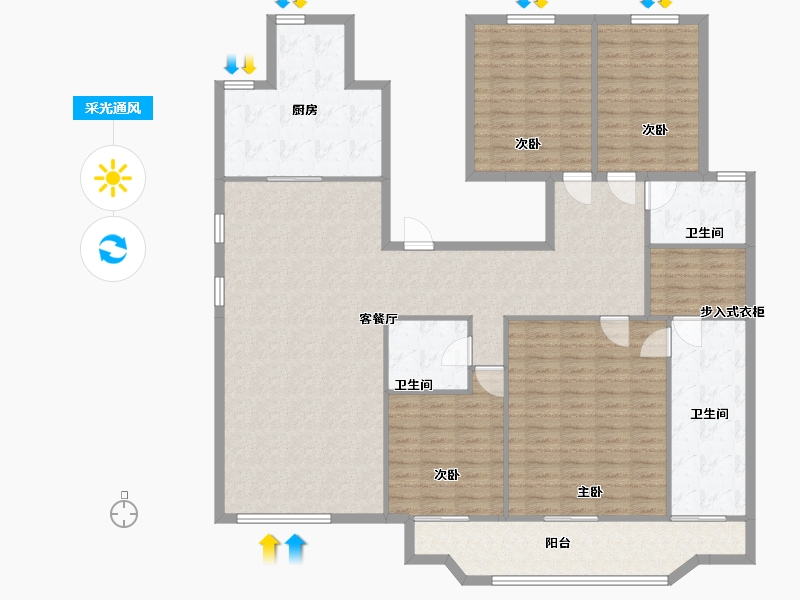 河南省-郑州市-正弘瓴筑-290.00-户型库-采光通风