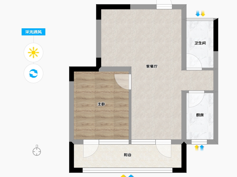 辽宁省-铁岭市-居然雅苑二期-47.01-户型库-采光通风