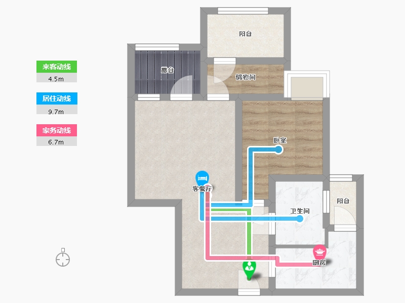 四川省-成都市-武阳郡邸A区-54.09-户型库-动静线