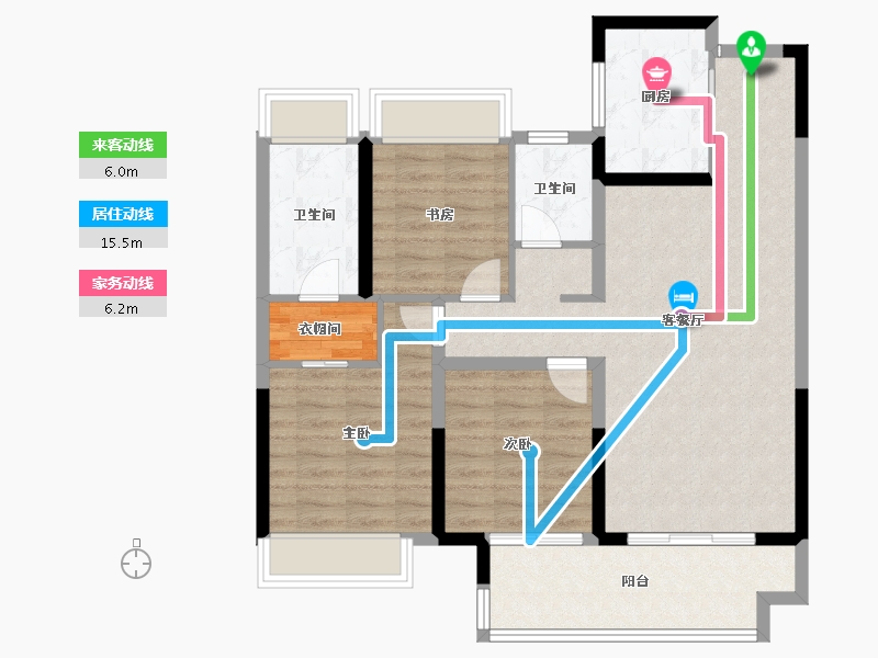 河南省-南阳市-南阳建业云境-92.00-户型库-动静线