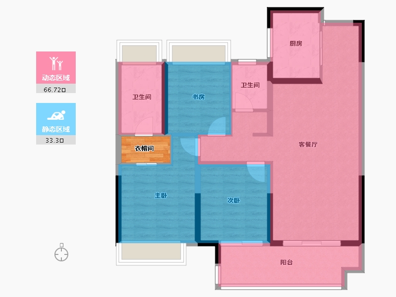 河南省-南阳市-南阳建业云境-92.00-户型库-动静分区