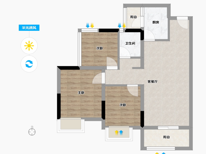 四川省-内江市-和喜紫宸大院-56.00-户型库-采光通风