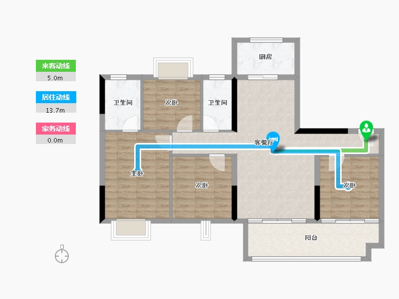 福建省-龙岩市-武平盛世天悦-96.91-户型库-动静线