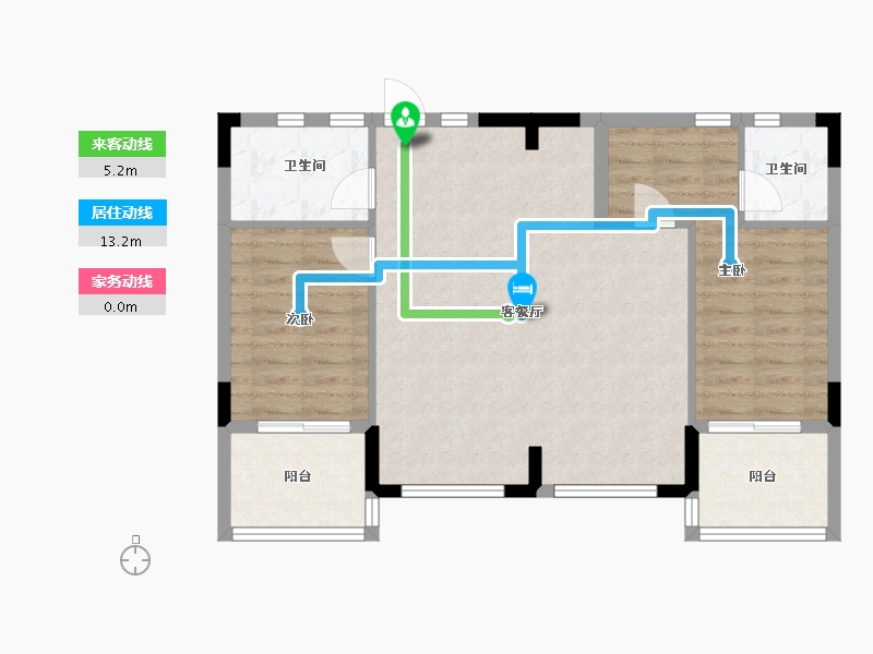 四川省-成都市-绿地无舍青城-79.90-户型库-动静线