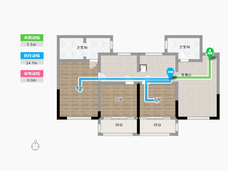 山西省-临汾市-丽华苑-102.39-户型库-动静线