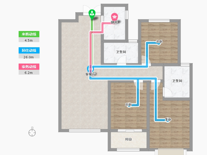 甘肃省-陇南市-泓盛·宜和家苑-99.23-户型库-动静线