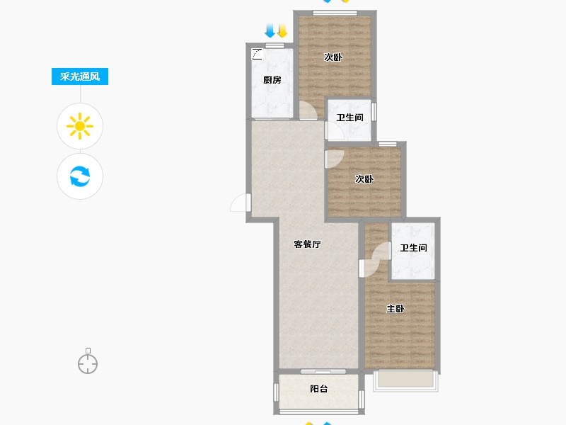 上海-上海市-新湖明珠城-108.00-户型库-采光通风