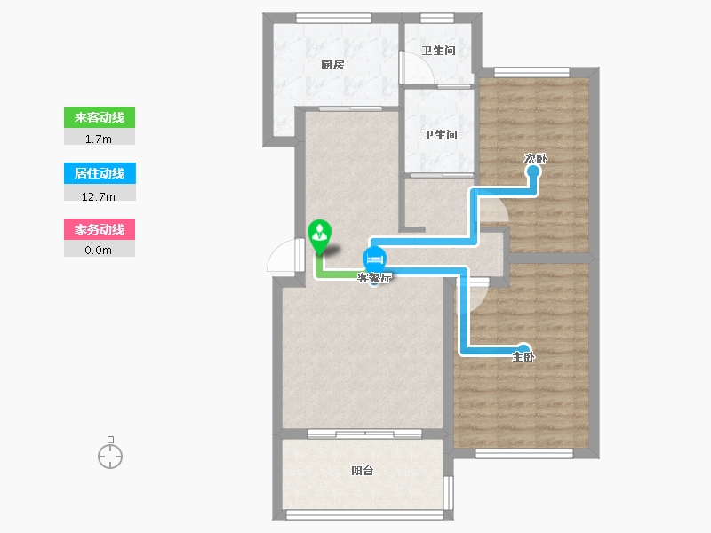 山东省-烟台市-华旗金榜城-80.00-户型库-动静线