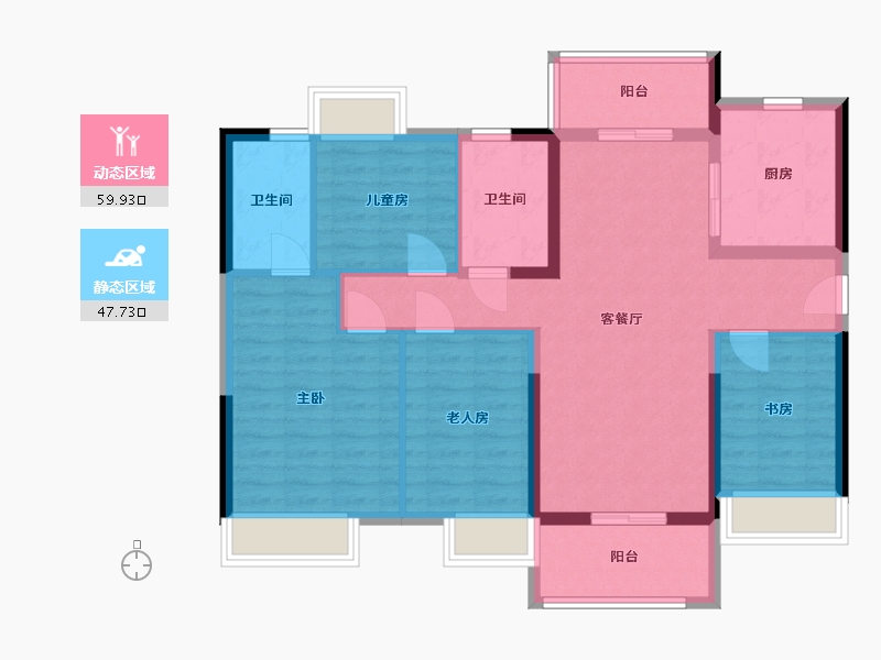 广东省-汕尾市-保利·海德公馆-116.00-户型库-动静分区