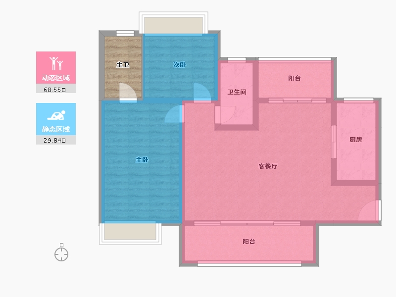 四川省-成都市-天府明珠-93.64-户型库-动静分区