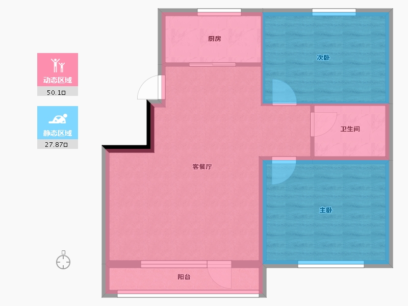 山东省-烟台市-福禄山庄-70.00-户型库-动静分区