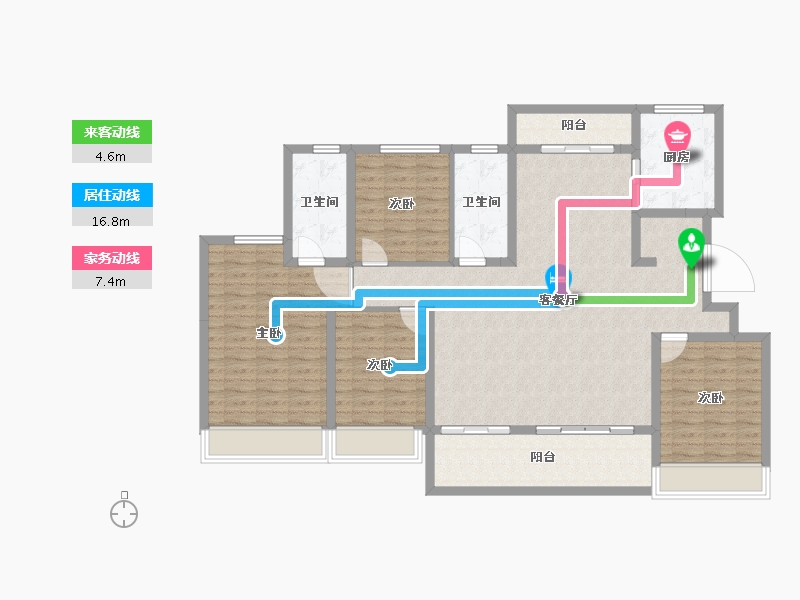 四川省-成都市-华润置地理想之城-134.73-户型库-动静线