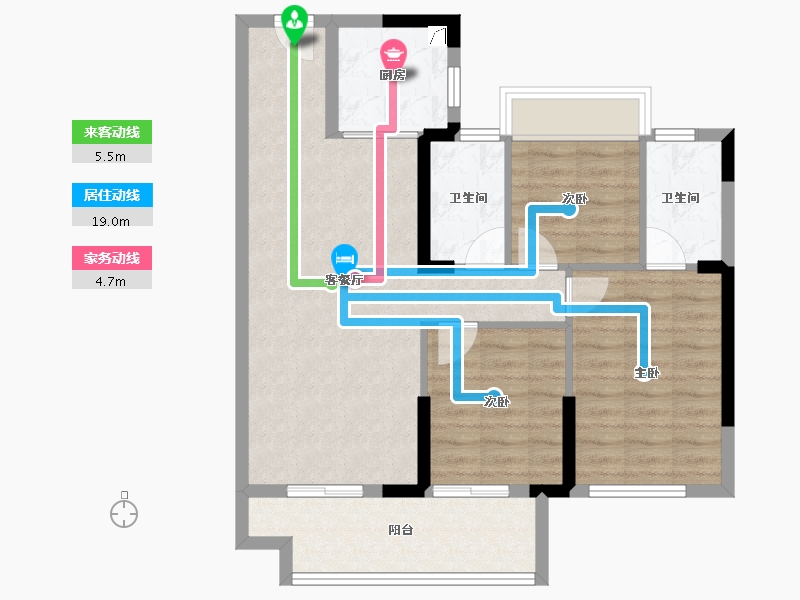 福建省-漳州市-保利世茂璀璨滨江-79.20-户型库-动静线