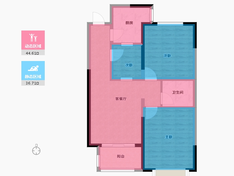 山西省-临汾市-丽华苑-72.00-户型库-动静分区