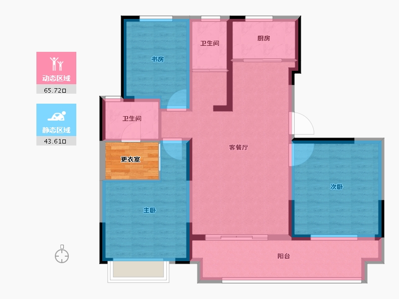 河南省-南阳市-方城中基海棠湾-101.60-户型库-动静分区